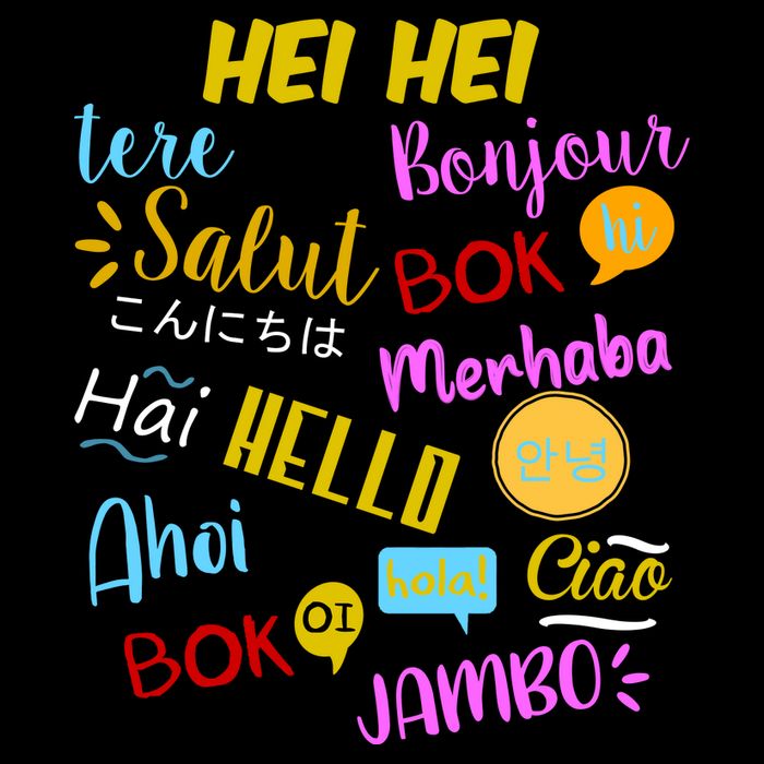 Hello Word In Different Languages Travel And Teacher 7-Panel Snapback Hat
