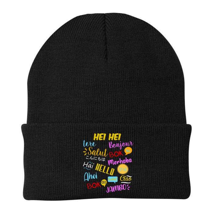Hello Word In Different Languages Travel And Teacher Beanie