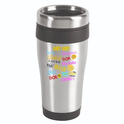 Hello Word In Different Languages Travel And Teacher 16oz Travel Tumbler