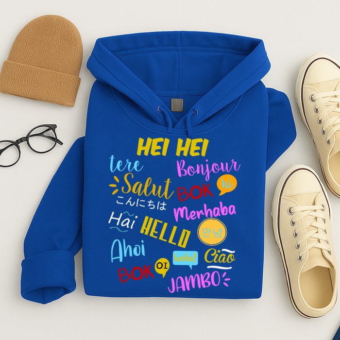 Hello Word In Different Languages Travel And Teacher Hoodie