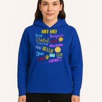 Hello Word In Different Languages Travel And Teacher Hoodie