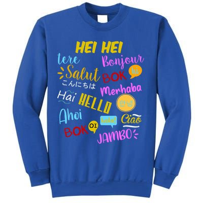 Hello Word In Different Languages Travel And Teacher Sweatshirt