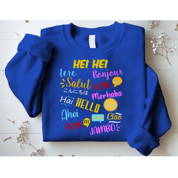 Hello Word In Different Languages Travel And Teacher Sweatshirt