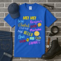 Hello Word In Different Languages Travel And Teacher Tall T-Shirt