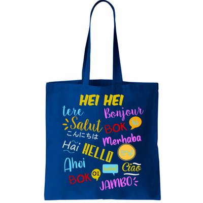 Hello Word In Different Languages Travel And Teacher Bag