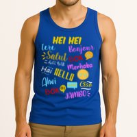 Hello Word In Different Languages Travel And Teacher Tank Top