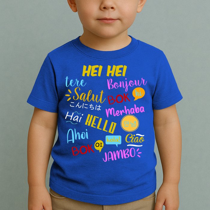 Hello Word In Different Languages Travel And Teacher Toddler T-Shirt