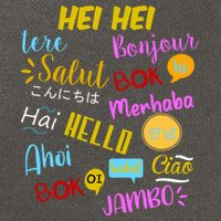 Hello Word In Different Languages Travel And Teacher Cotton Canvas Backpack