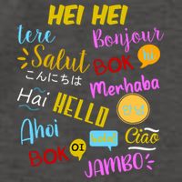 Hello Word In Different Languages Travel And Teacher Vector Backpack