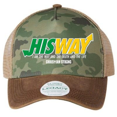 His Way I Am The Way The Truth And The Life Christian Strong Legacy Tie Dye Trucker Hat
