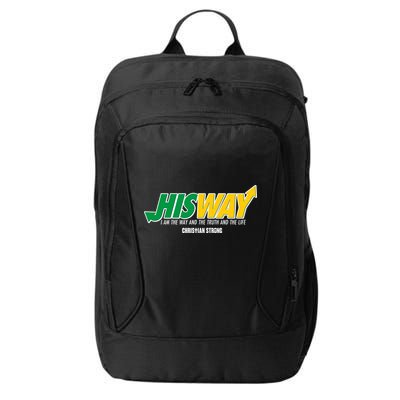 His Way I Am The Way The Truth And The Life Christian Strong City Backpack
