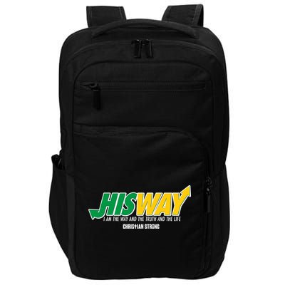His Way I Am The Way The Truth And The Life Christian Strong Impact Tech Backpack