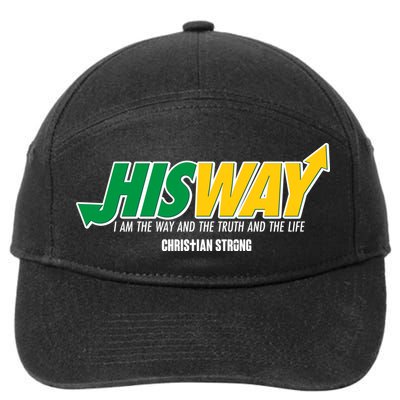 His Way I Am The Way The Truth And The Life Christian Strong 7-Panel Snapback Hat