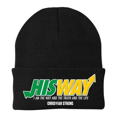 His Way I Am The Way The Truth And The Life Christian Strong Knit Cap Winter Beanie