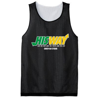 His Way I Am The Way The Truth And The Life Christian Strong Mesh Reversible Basketball Jersey Tank