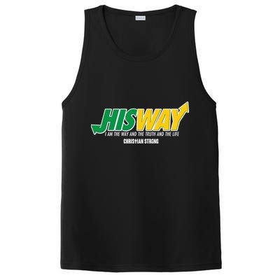 His Way I Am The Way The Truth And The Life Christian Strong PosiCharge Competitor Tank