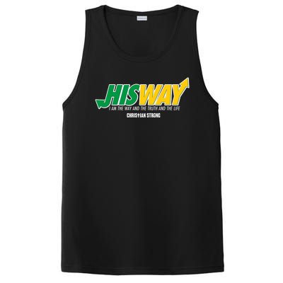 His Way I Am The Way The Truth And The Life Christian Strong PosiCharge Competitor Tank