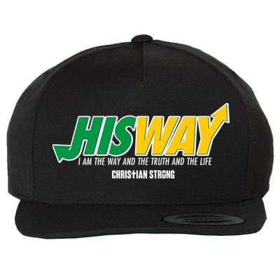 His Way I Am The Way The Truth And The Life Christian Strong Wool Snapback Cap