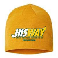 His Way I Am The Way The Truth And The Life Christian Strong Sustainable Beanie