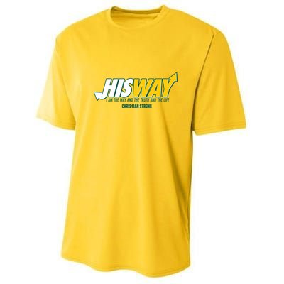 His Way I Am The Way The Truth And The Life Christian Strong Youth Performance Sprint T-Shirt
