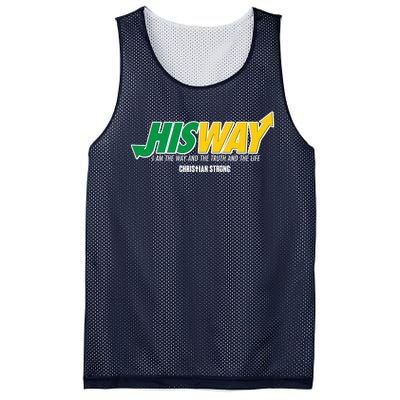 His Way I Am The Way The Truth And The Life Christian Strong Mesh Reversible Basketball Jersey Tank