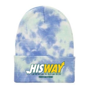 His Way I Am The Way The Truth And The Life Christian Strong Tie Dye 12in Knit Beanie