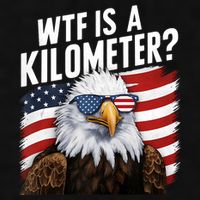 Hilarious Wtf Is A Kilometer 4th Of July Independence Day Ladies PosiCharge Tri-Blend Wicking Tank