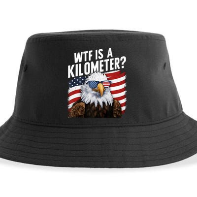 Hilarious Wtf Is A Kilometer 4th Of July Independence Day Sustainable Bucket Hat