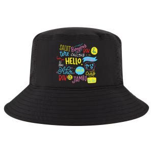 Hello Word In Different Languages Travel And Teacher Gift Cool Comfort Performance Bucket Hat