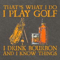 HatS What I Do I Play Golf I Drink Bourbon & I Know Hings Cotton Canvas Backpack
