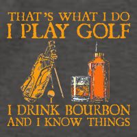HatS What I Do I Play Golf I Drink Bourbon & I Know Hings Vector Backpack