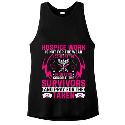 Hospice Work Is Not For The Weak CNA Palliative Care Nurse Ladies PosiCharge Tri-Blend Wicking Tank
