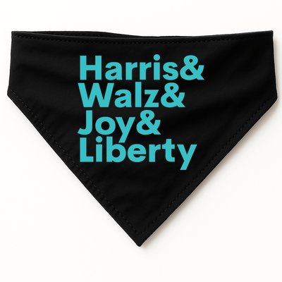 Harris Walz Joy Liberty Harris Walz Waltz 2024 Retro USA-Made Doggie Bandana