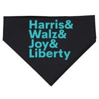 Harris Walz Joy Liberty Harris Walz Waltz 2024 Retro USA-Made Doggie Bandana