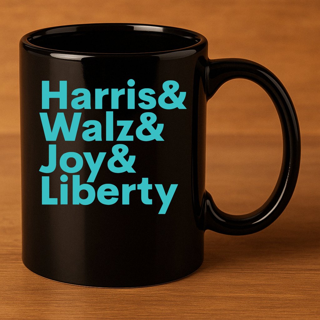 Harris Walz Joy Liberty Harris Walz Waltz 2024 Retro 11oz C Handle Ceramic Mug