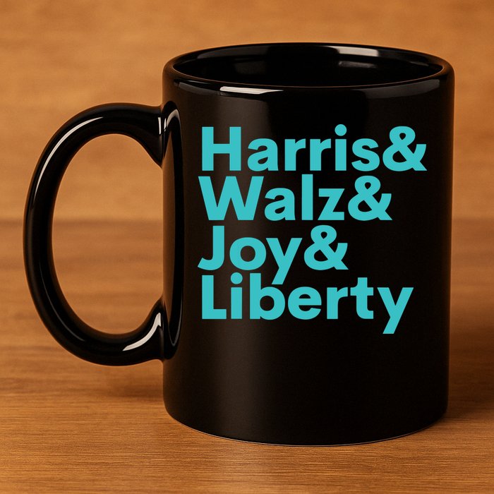 Harris Walz Joy Liberty Harris Walz Waltz 2024 Retro 11oz C Handle Ceramic Mug