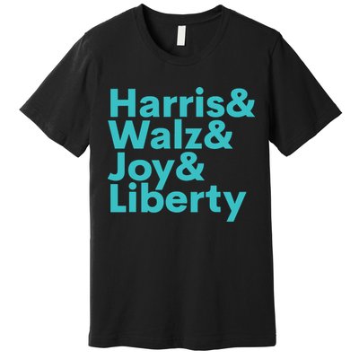 Harris Walz Joy Liberty Harris Walz Waltz 2024 Retro Premium T-Shirt
