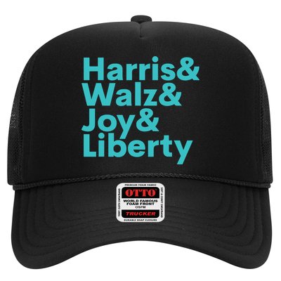 Harris Walz Joy Liberty Harris Walz Waltz 2024 Retro Trucker Hat