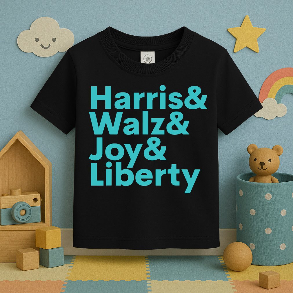 Harris Walz Joy Liberty Harris Walz Waltz 2024 Retro Toddler T-Shirt