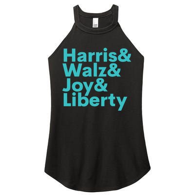 Harris Walz Joy Liberty Harris Walz Waltz 2024 Retro Women's Perfect Tri Rocker Tank