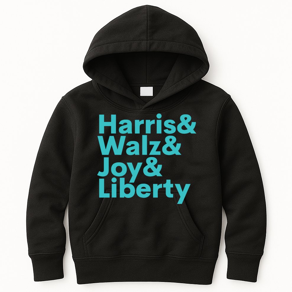 Harris Walz Joy Liberty Harris Walz Waltz 2024 Retro Kids Hoodie