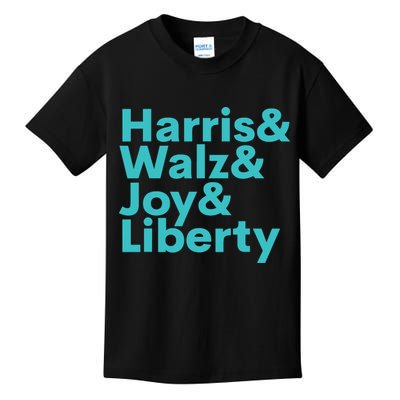 Harris Walz Joy Liberty Harris Walz Waltz 2024 Retro Kids T-Shirt