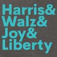 Harris Walz Joy Liberty Harris Walz Waltz 2024 Retro Cotton Canvas Backpack
