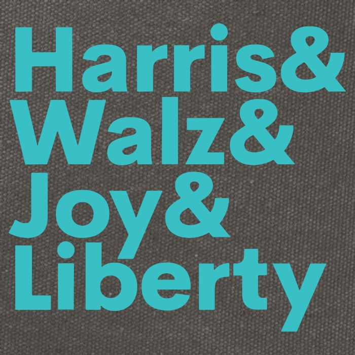 Harris Walz Joy Liberty Harris Walz Waltz 2024 Retro Cotton Canvas Backpack
