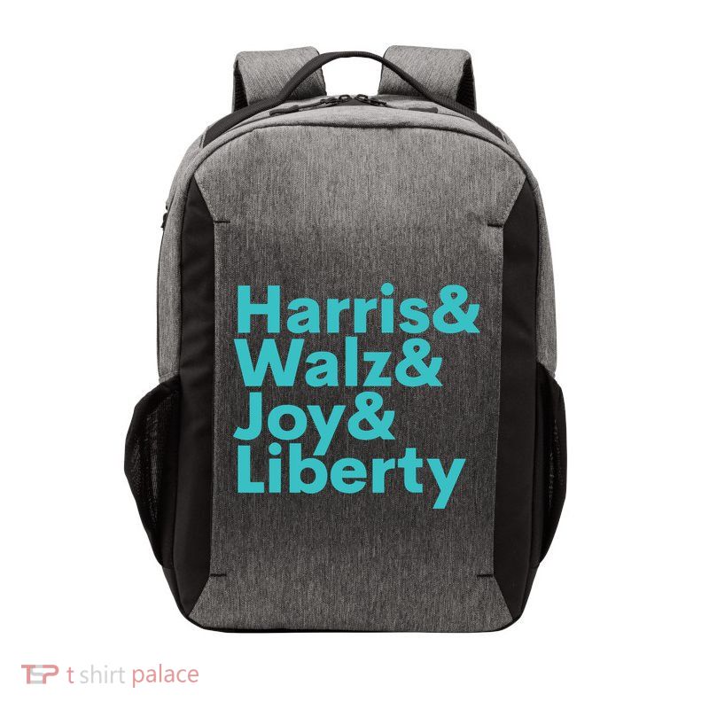 Harris Walz Joy Liberty Harris Walz Waltz 2024 Retro Vector Backpack