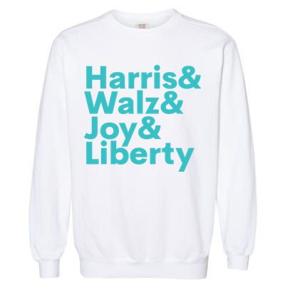 Harris Walz Joy Liberty Harris Walz Waltz 2024 Retro Garment-Dyed Sweatshirt