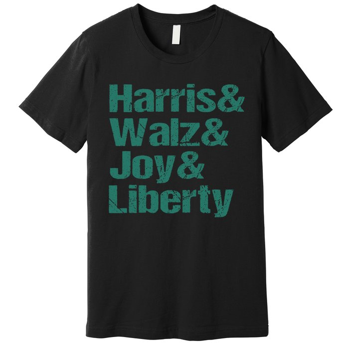 Harris Walz Joy Liberty Premium T-Shirt