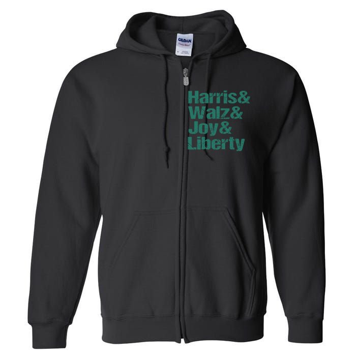 Harris Walz Joy Liberty Full Zip Hoodie