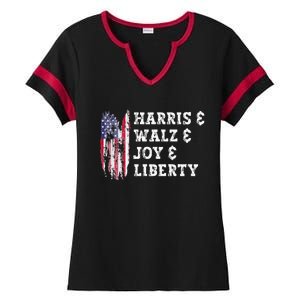 Harris & Walz & Joy & Liberty Ladies Halftime Notch Neck Tee