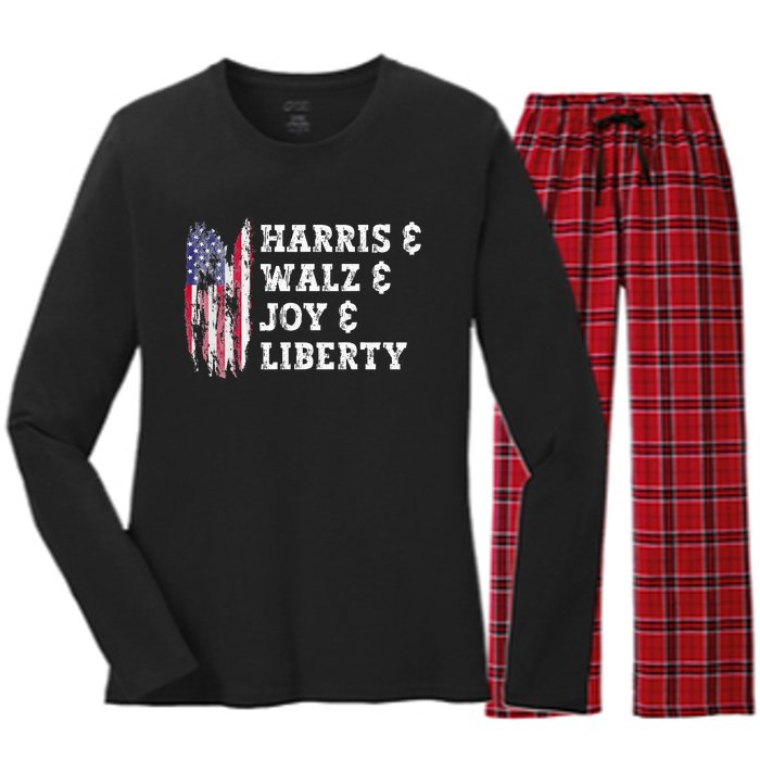 Harris & Walz & Joy & Liberty Women's Long Sleeve Flannel Pajama Set 